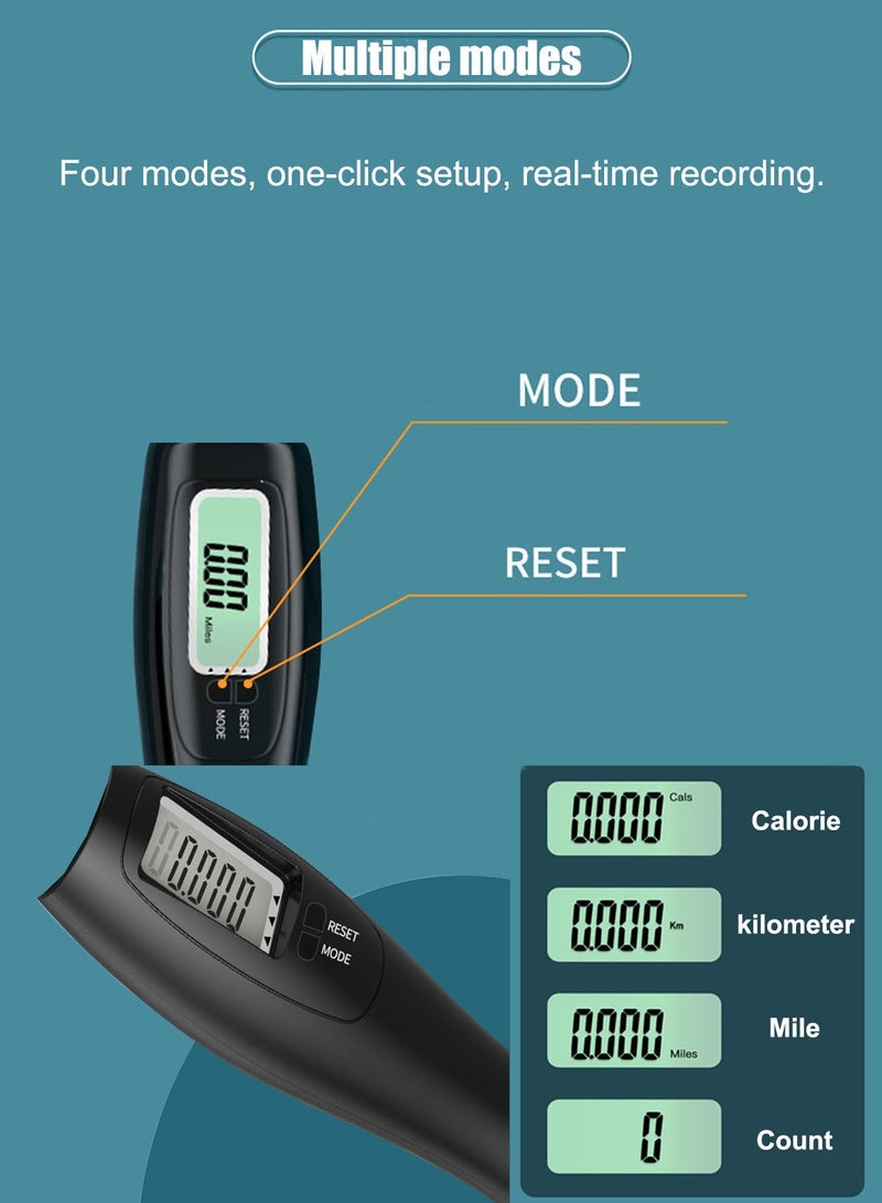 CUBEXELL Dual Purpose Digital Jump Rope,Adjustable Counting Skipping Rope Multimode Skipping Rope with Calories,360° anti-winding Cordless Jumping Rope for Fitness Exercise Gym - Image 3